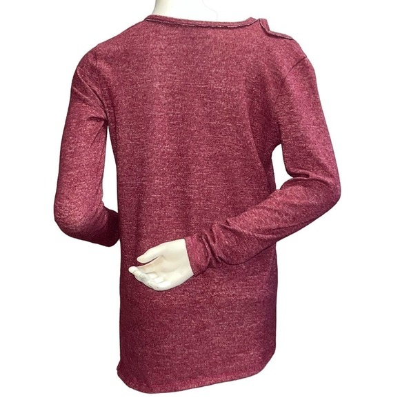 Democracy Women's Long Sleeve One Shoulder Cut Out Assymetric Hem Sweater - Picture 3 of 6